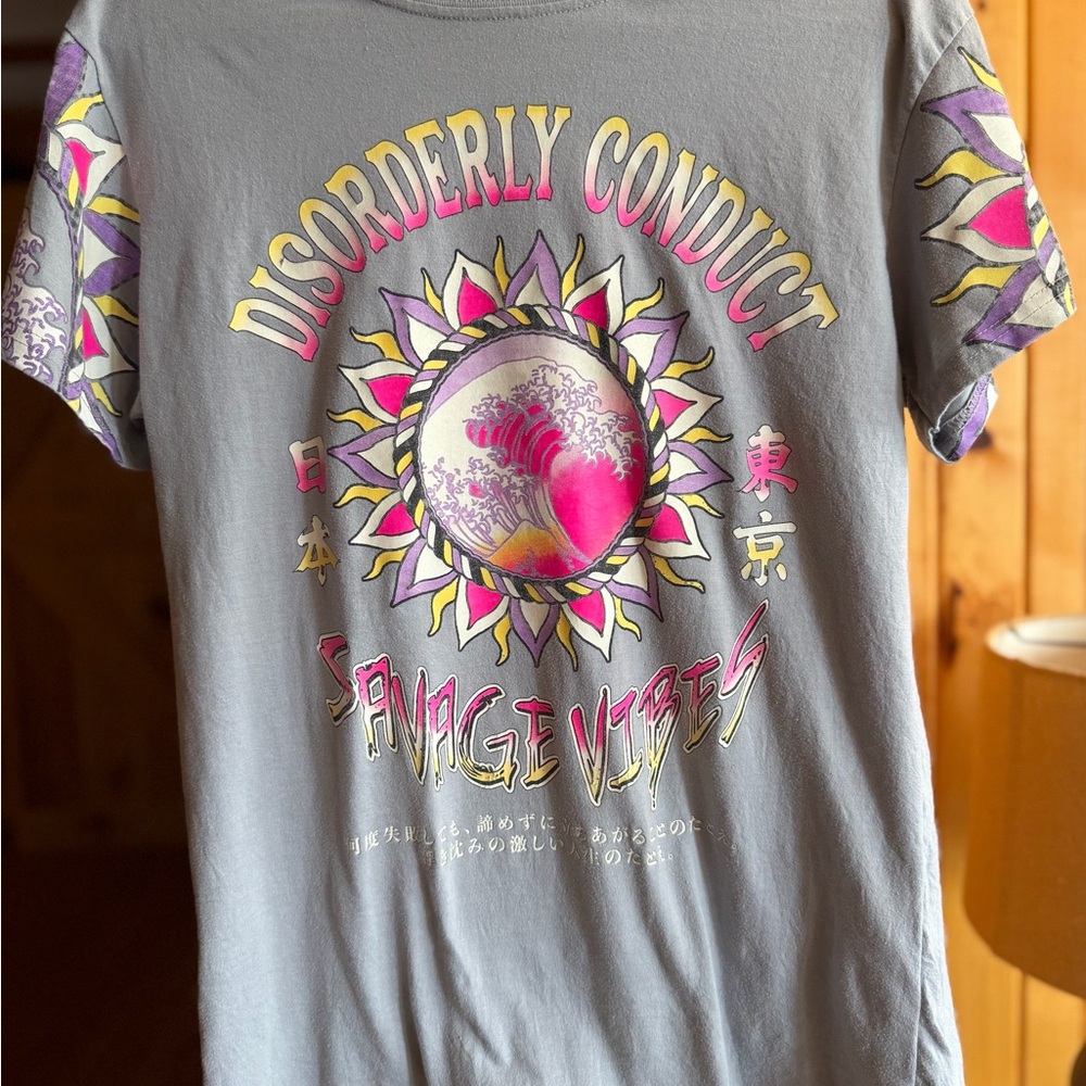 Disorderly Conduct Gray Graphic Tee